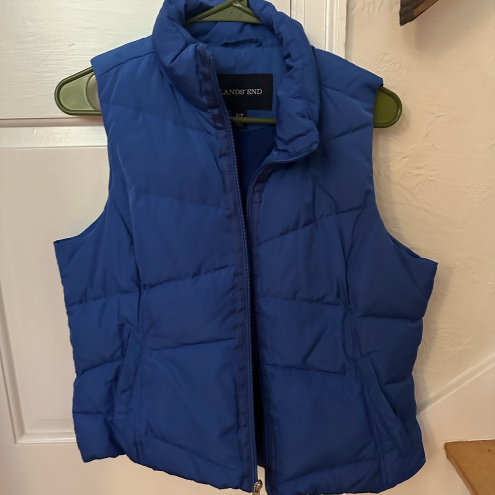 Lands' End Vibrant Blue Quilted Vest
